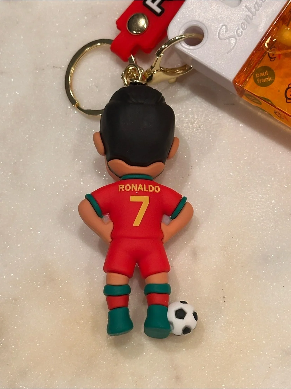 Cristiano Ronaldo CR7 Portugal Soccer Keychain w/ Fragrance Mist World Cup Gift